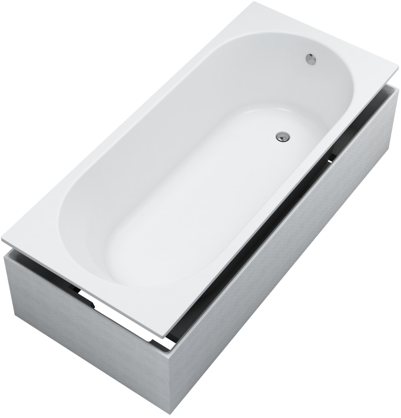 Schedline Solia cadă cu suport 170x70 cm alb 3WST.SS1P-17070