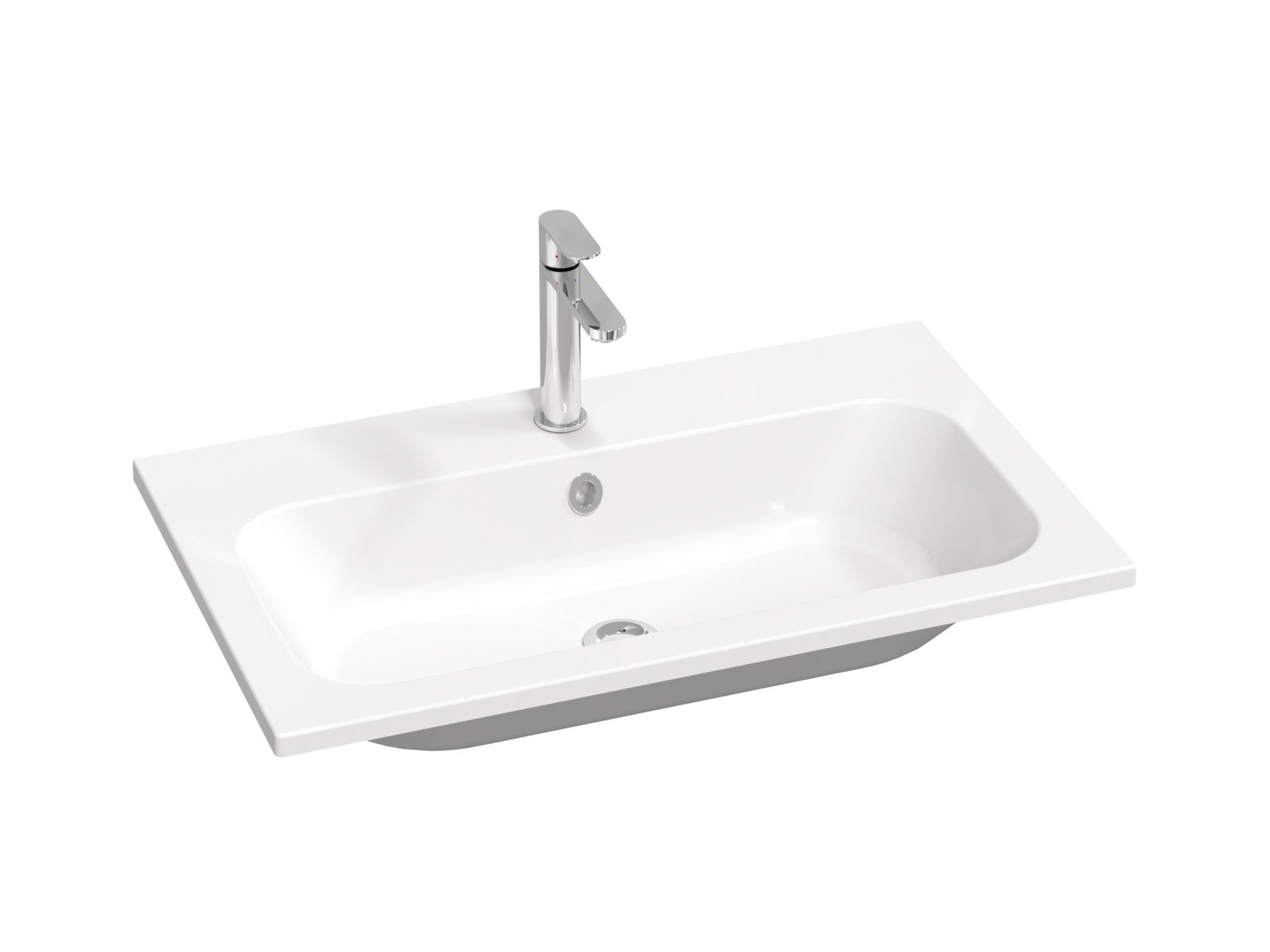 Ravak Chrome lavoar 80x49 cm dreptunghiular mobilier alb XJG01180001