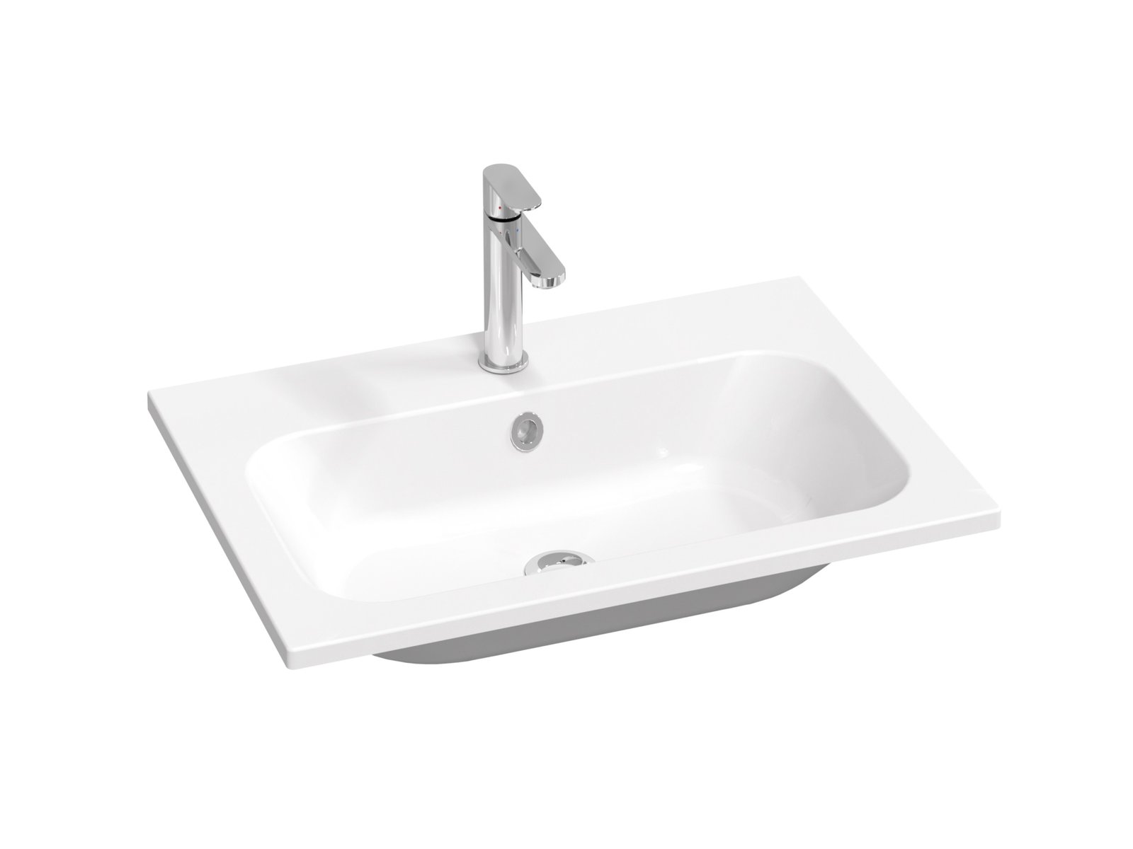 Ravak Chrome lavoar 70x49 cm dreptunghiular mobilier alb XJG01170001