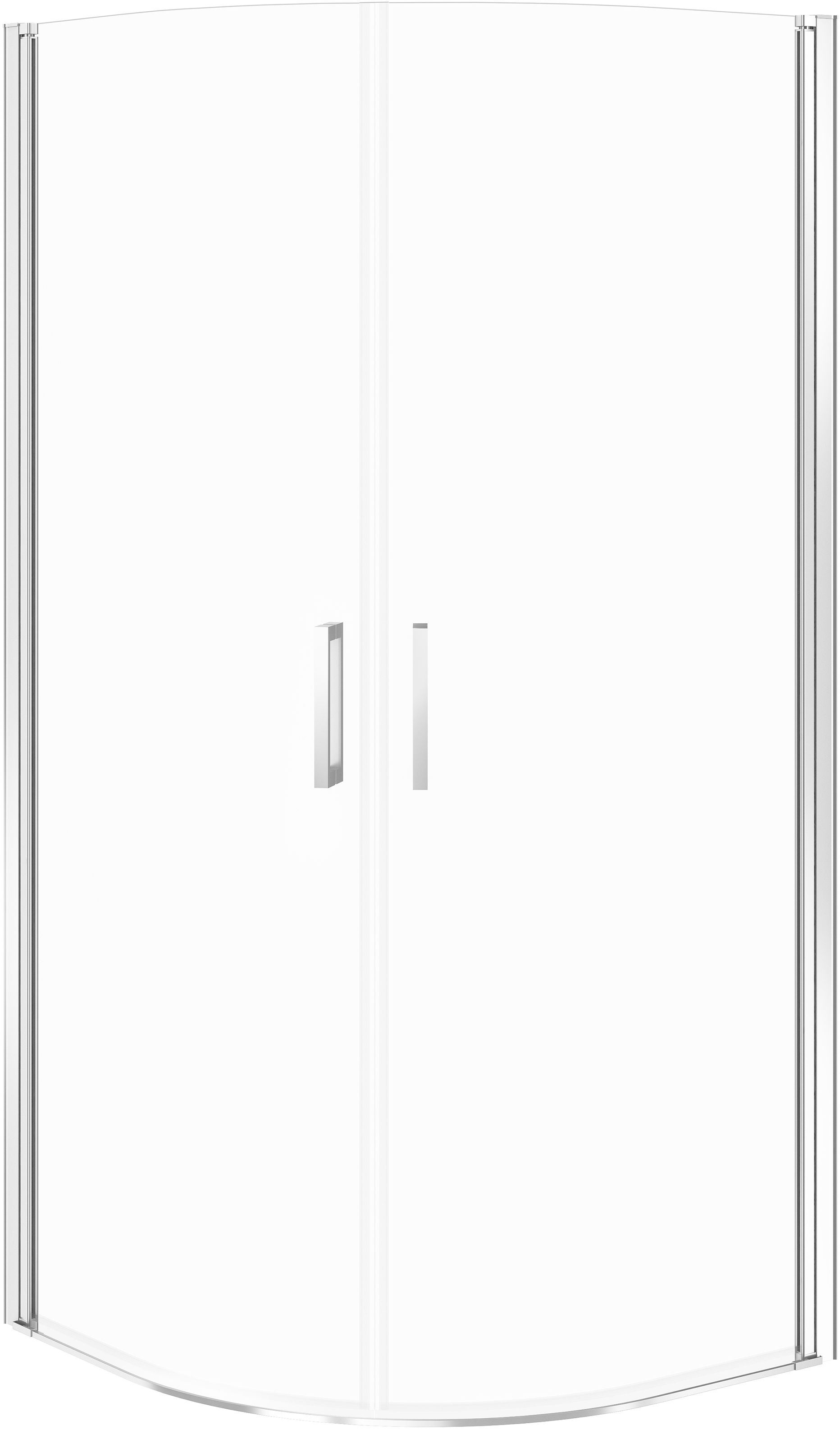 Cersanit Moduo cabină de duș 80x80 cm semicircular crom luciu/sticlă transparentă S162-018