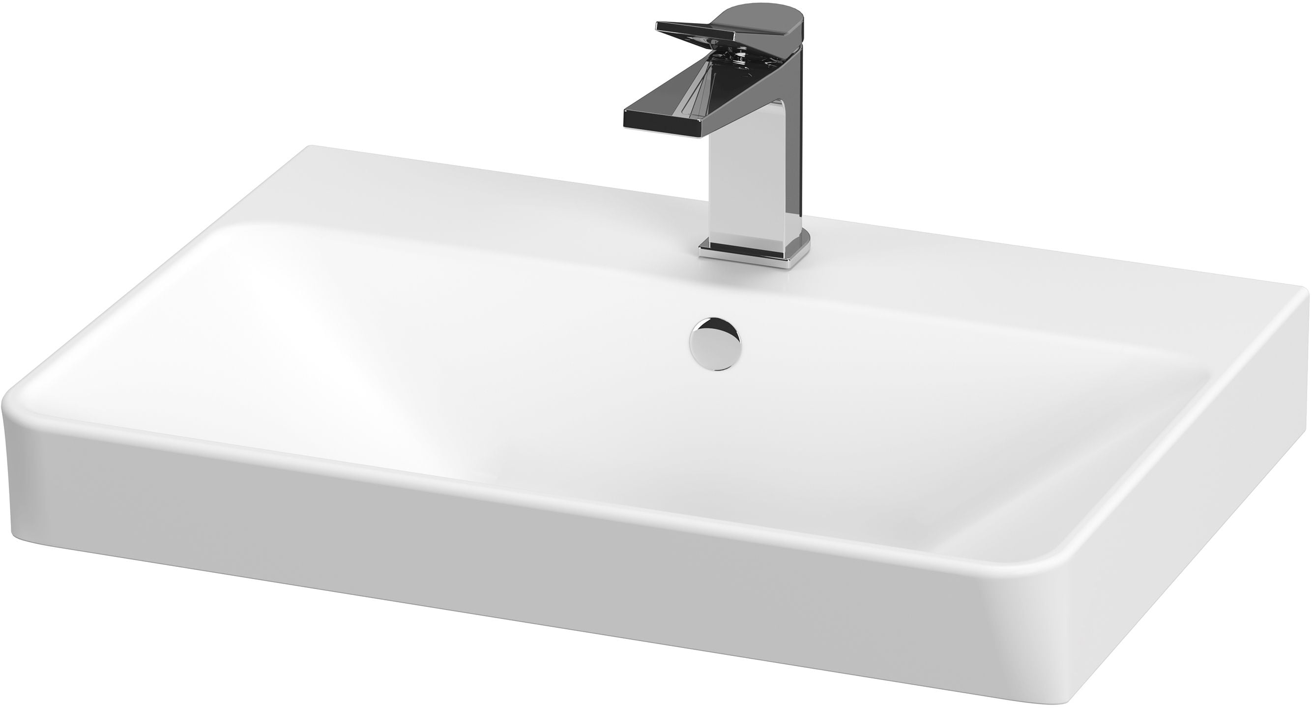 Cersanit Mille lavoar 56x40.5 cm dreptunghiular clasică alb K675-001
