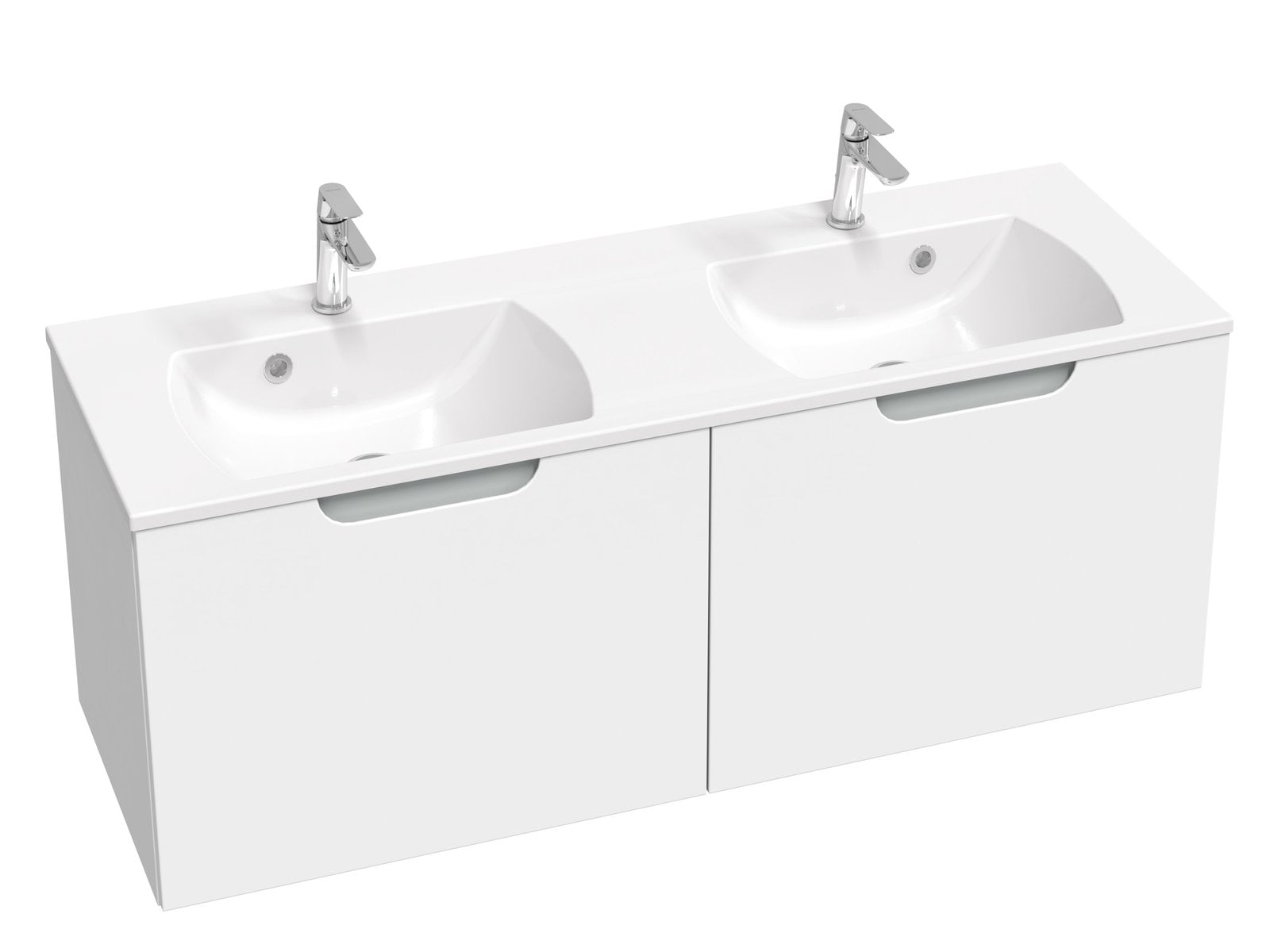 Ravak Classic II dulap 130x45x47 cm sub chiuveta pe perete alb-gri X000001483