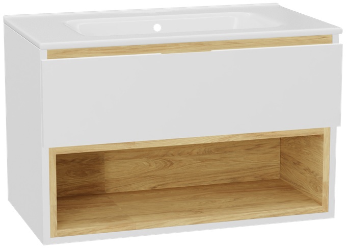 Set corp dulap Excellent Tuto 2.0 MLEX.2171.800.WHBL, lavoar Excellent Pik CEEX.6517.800.WH, MLEX.2151.800.01.WH