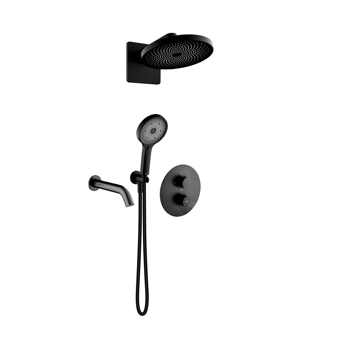 Set baterie cadă-duș Oltens Katla 34600300, cap de duș Oltens Vann 37007300, 39403300, 39100300, 37107300, 39304300, 37200300