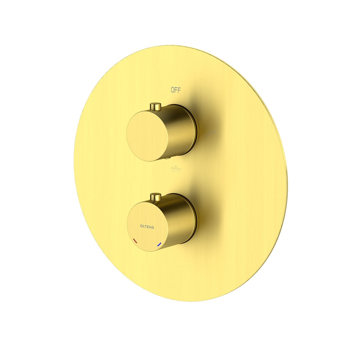 Oltens Katla baterie cadă-duș ascuns cu termostat auriu periat 34600810