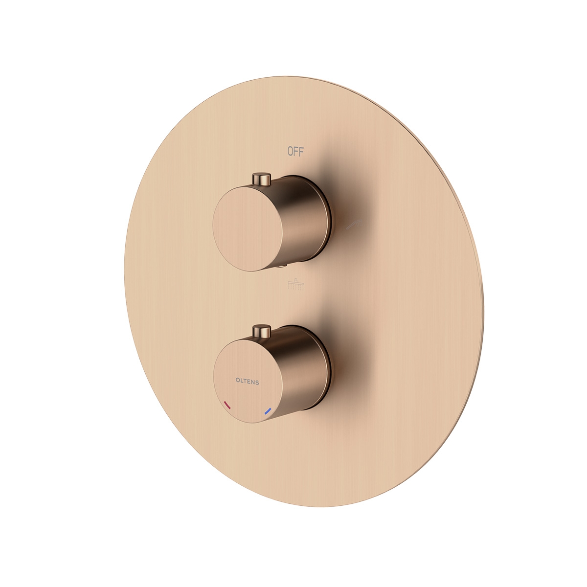 Oltens Katla baterie cadă-duș ascuns cu termostat cupru periat 34600610