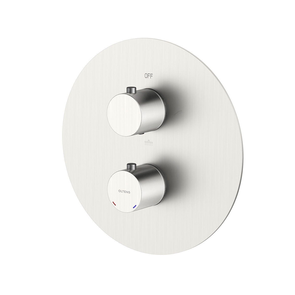 Oltens Katla baterie cadă-duș ascuns cu termostat nichel 34600910