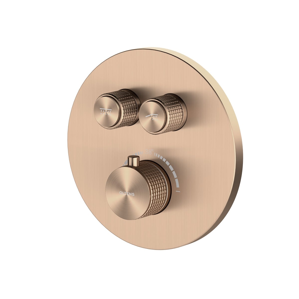 Oltens Onega baterie cadă-duș ascuns cu termostat cupru periat 34601610
