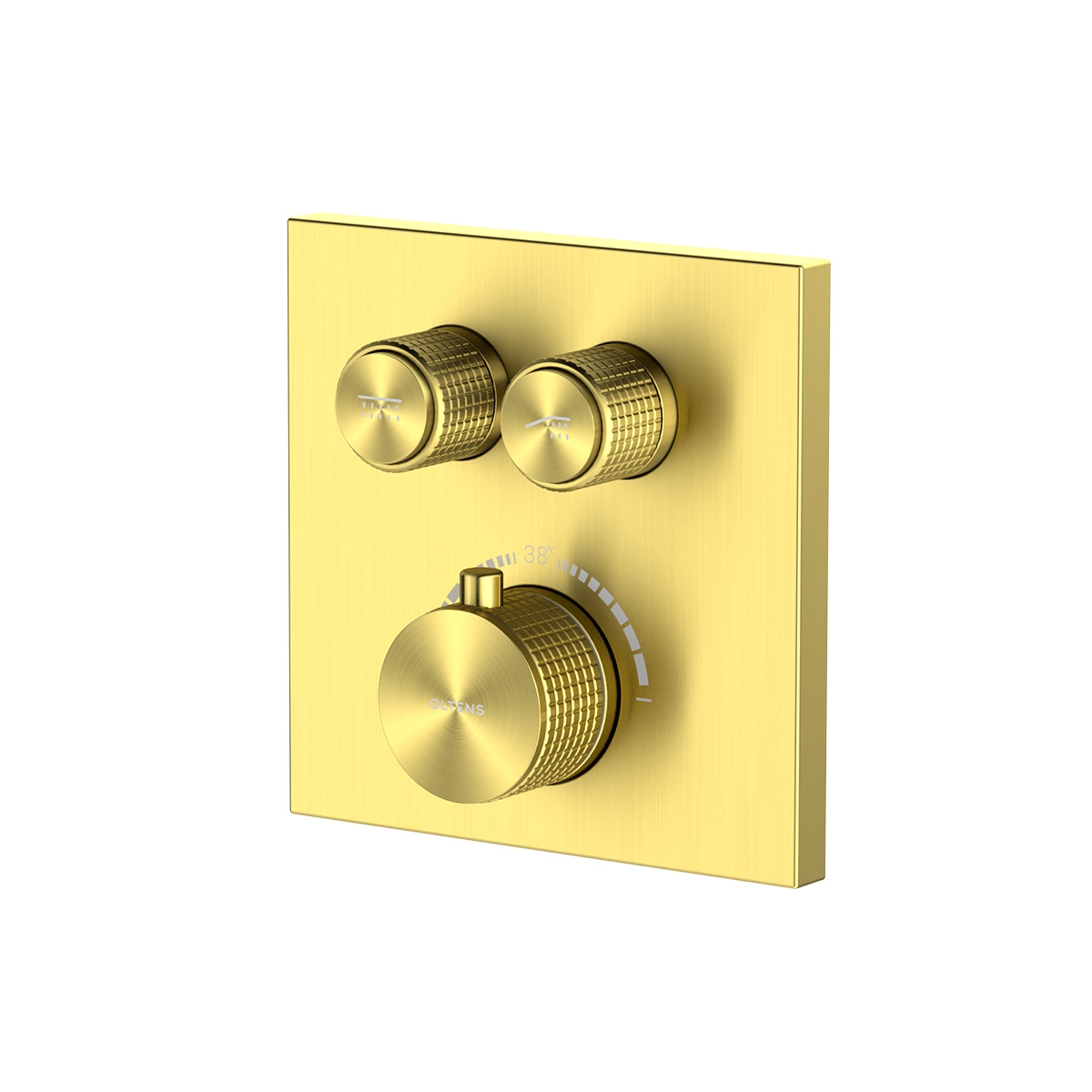 Oltens Onega baterie cadă-duș ascuns cu termostat auriu periat 34602810