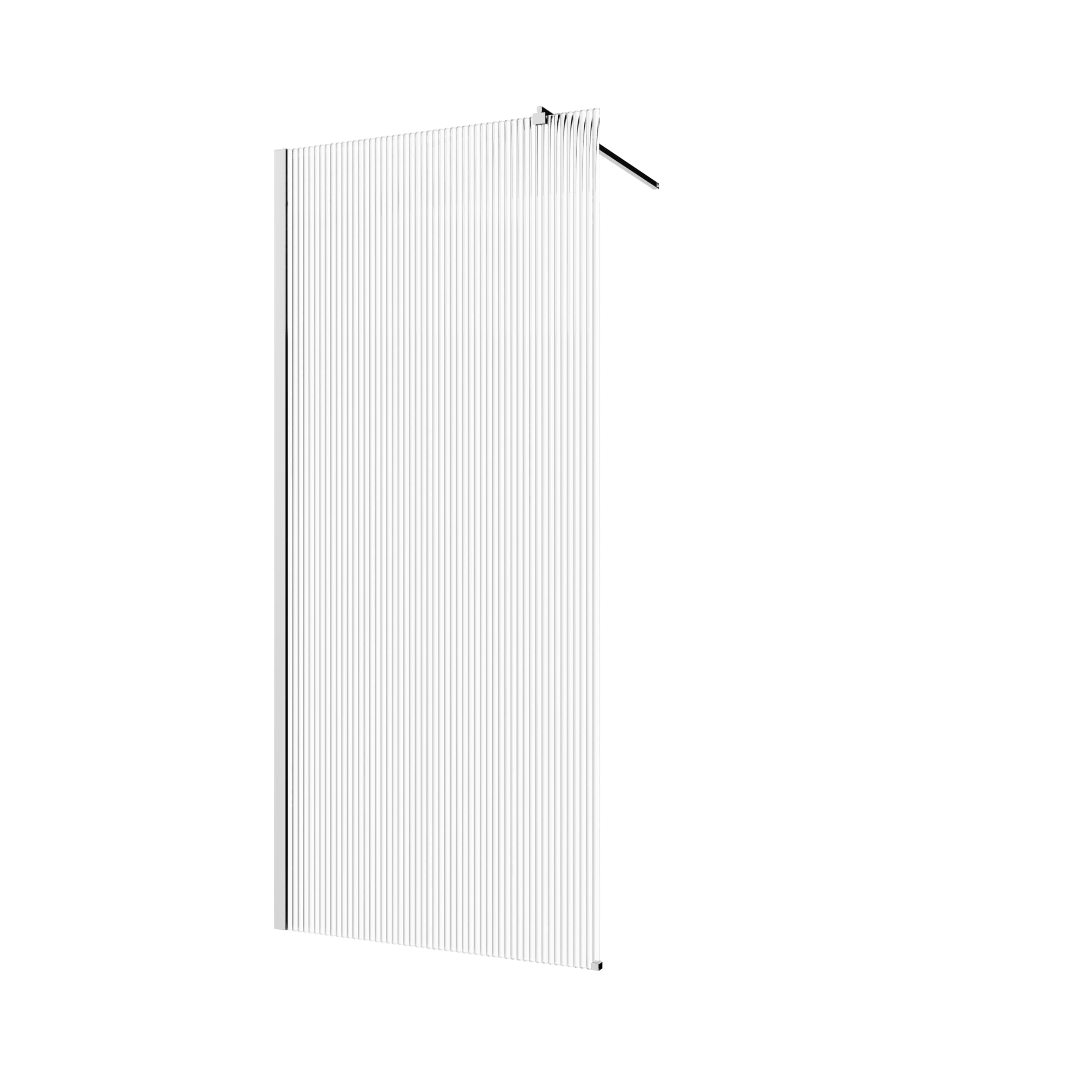 Invena perete cabină de duș walk-in 100 cm crom semi lucios/sticlă cu model AK-32-109