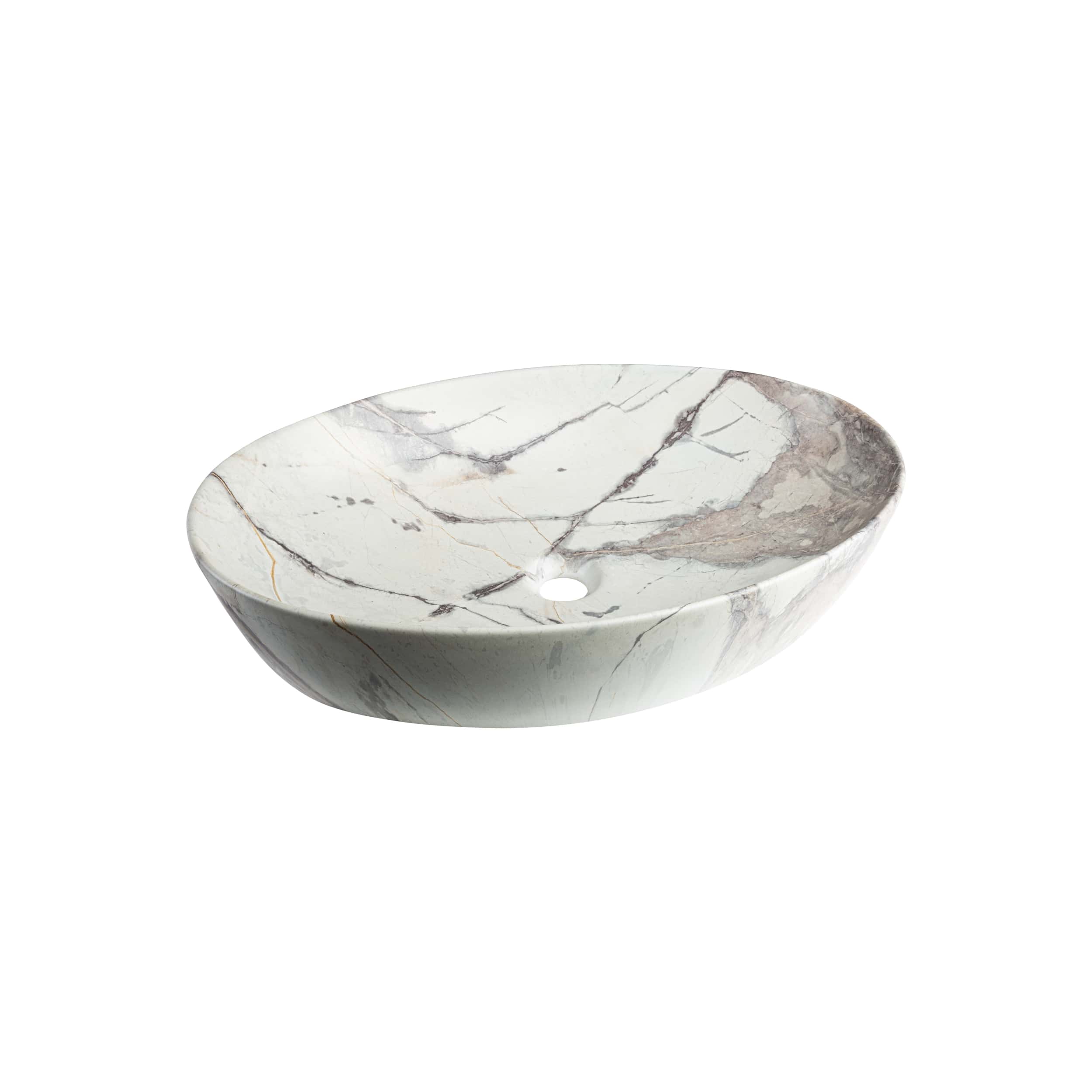 Invena Kafe lavoar 62x42 cm ovale de blat maro/bej CE-62-721