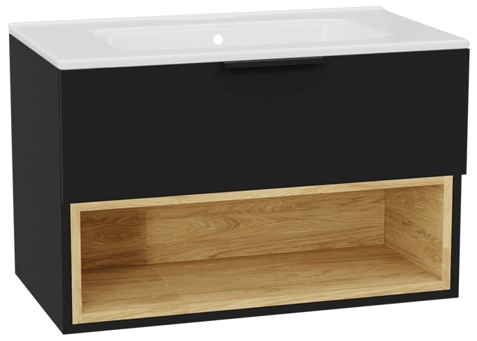 Set corp dulap Excellent Tuto 2.0 MLEX.2171.800.BKBL, lavoar Excellent Pik CEEX.6517.800.WH, MLEX.2151.800.02.BK