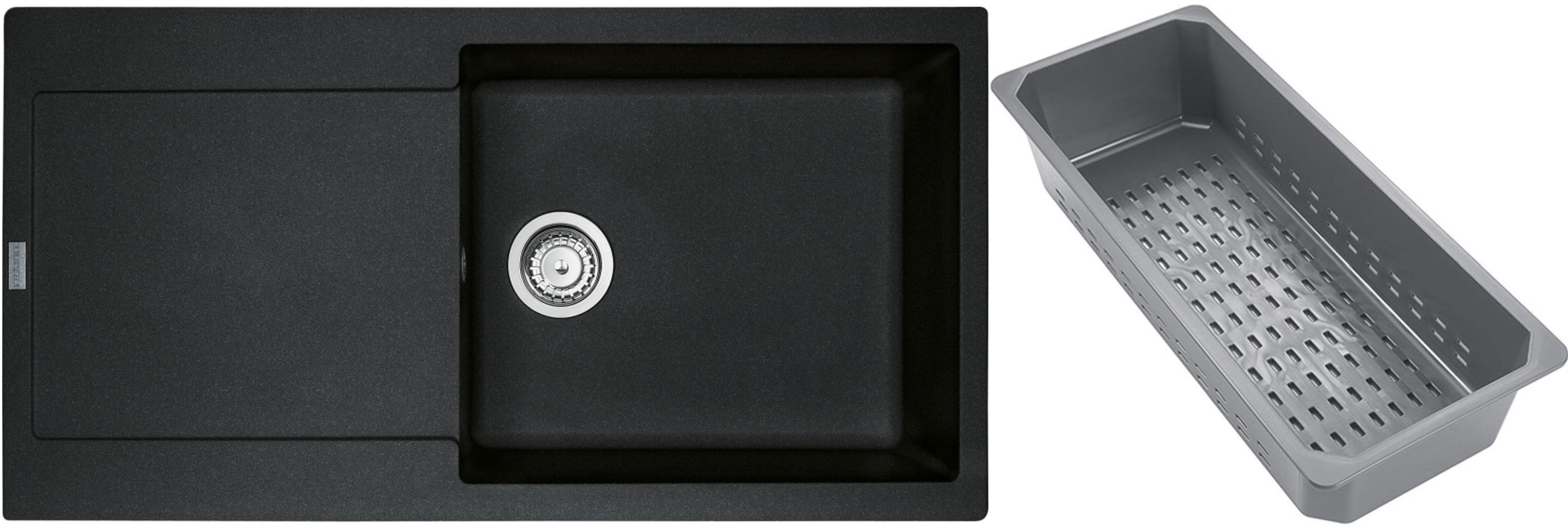 Franke Maris chiuvetă din granit cu inserție de scurgere 97x50 cm gri/grafit/onix 114.0743.074
