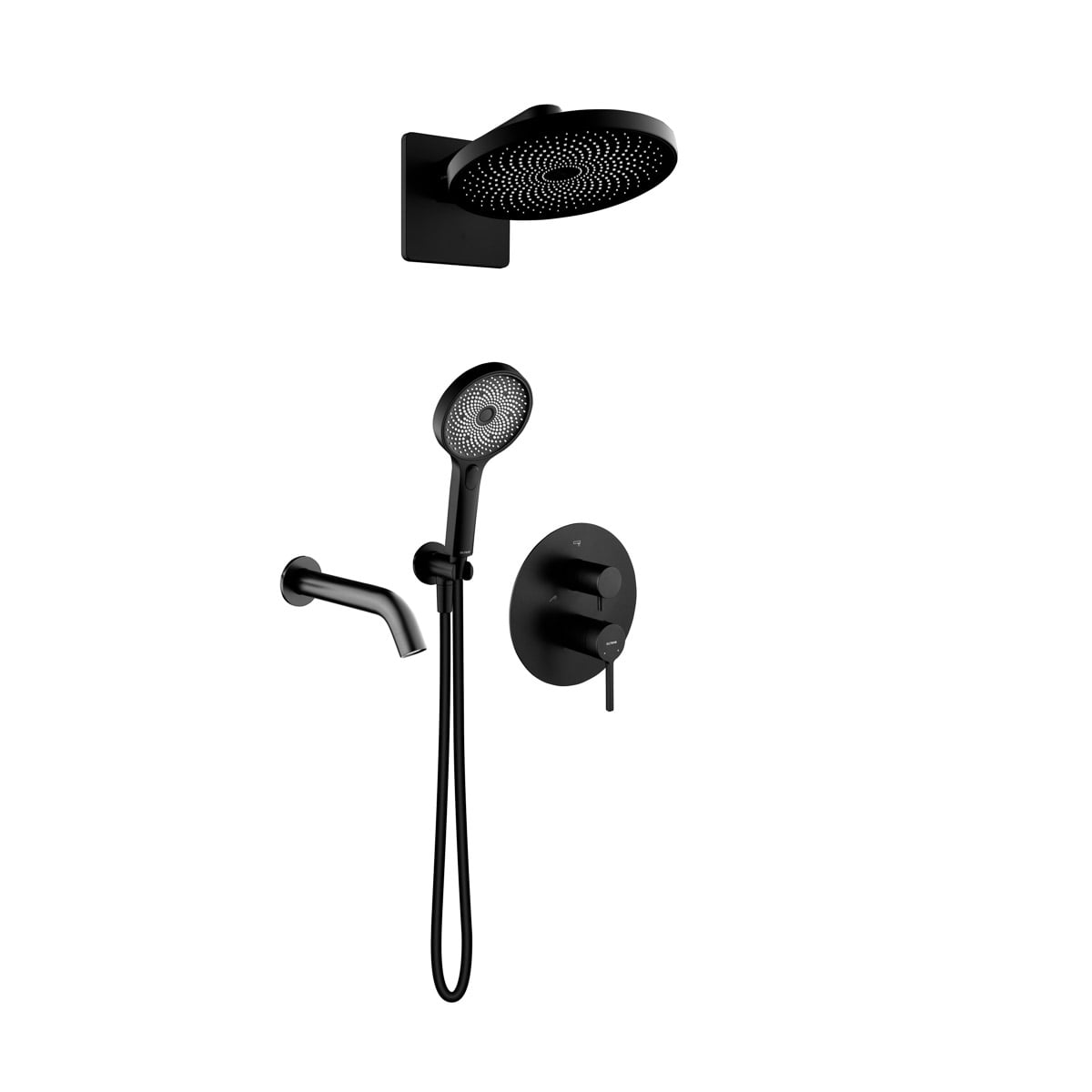 Set baterie cadă-duș Oltens Rann 34111300, cap de duș Oltens Vann 37007300, 39403300, 39100300, 37107300, 39304300, 37200300