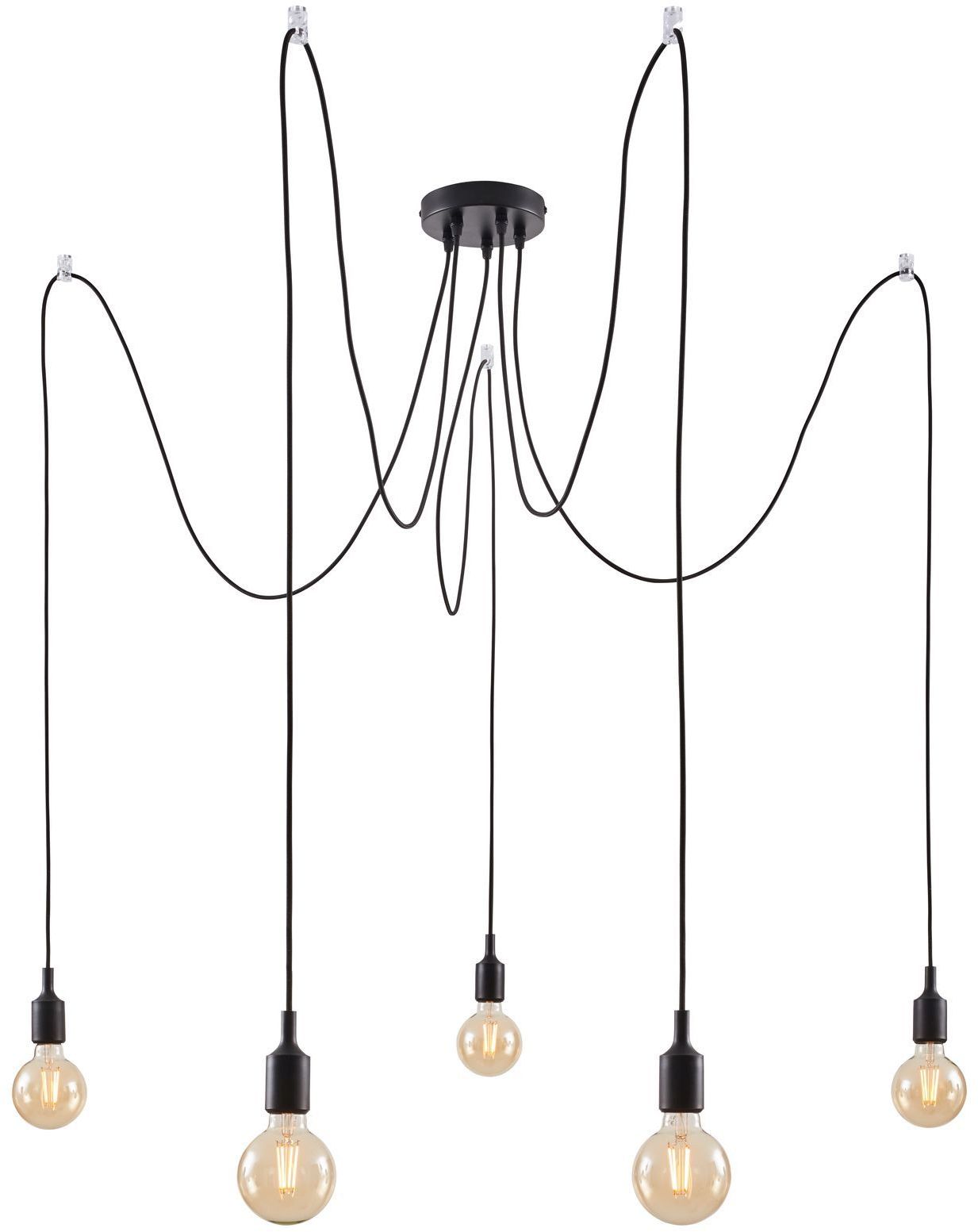 Paulmann Neordic lampă suspendată 5x60 W negru PL50389
