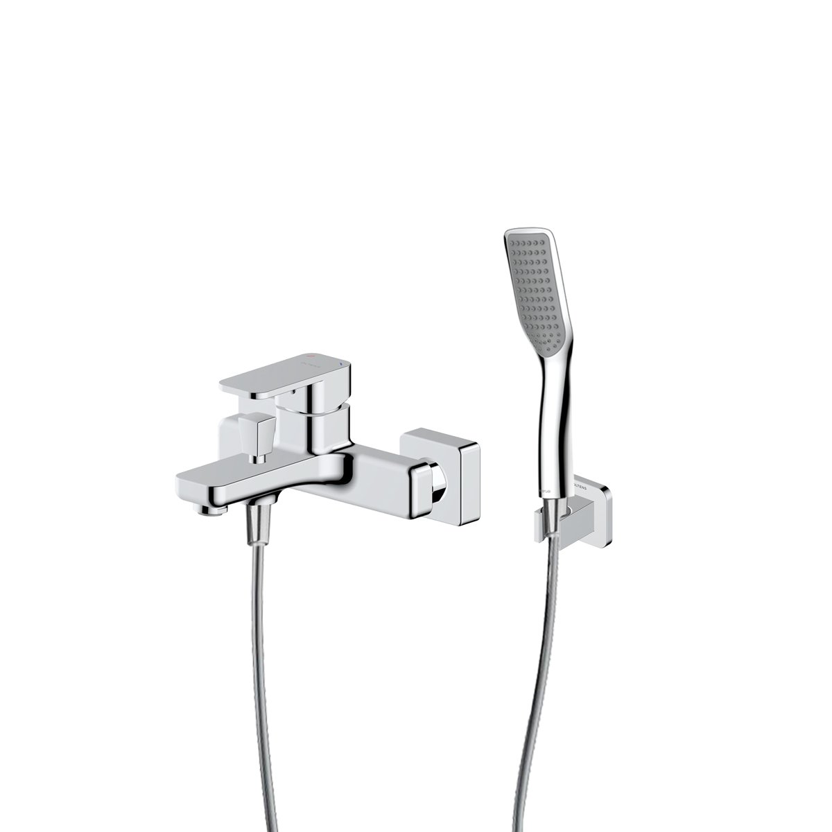Set baterie cadă-duș Oltens Hadsel 34006100, suport de duș Oltens Hald 37403100, 37200100, 37111100