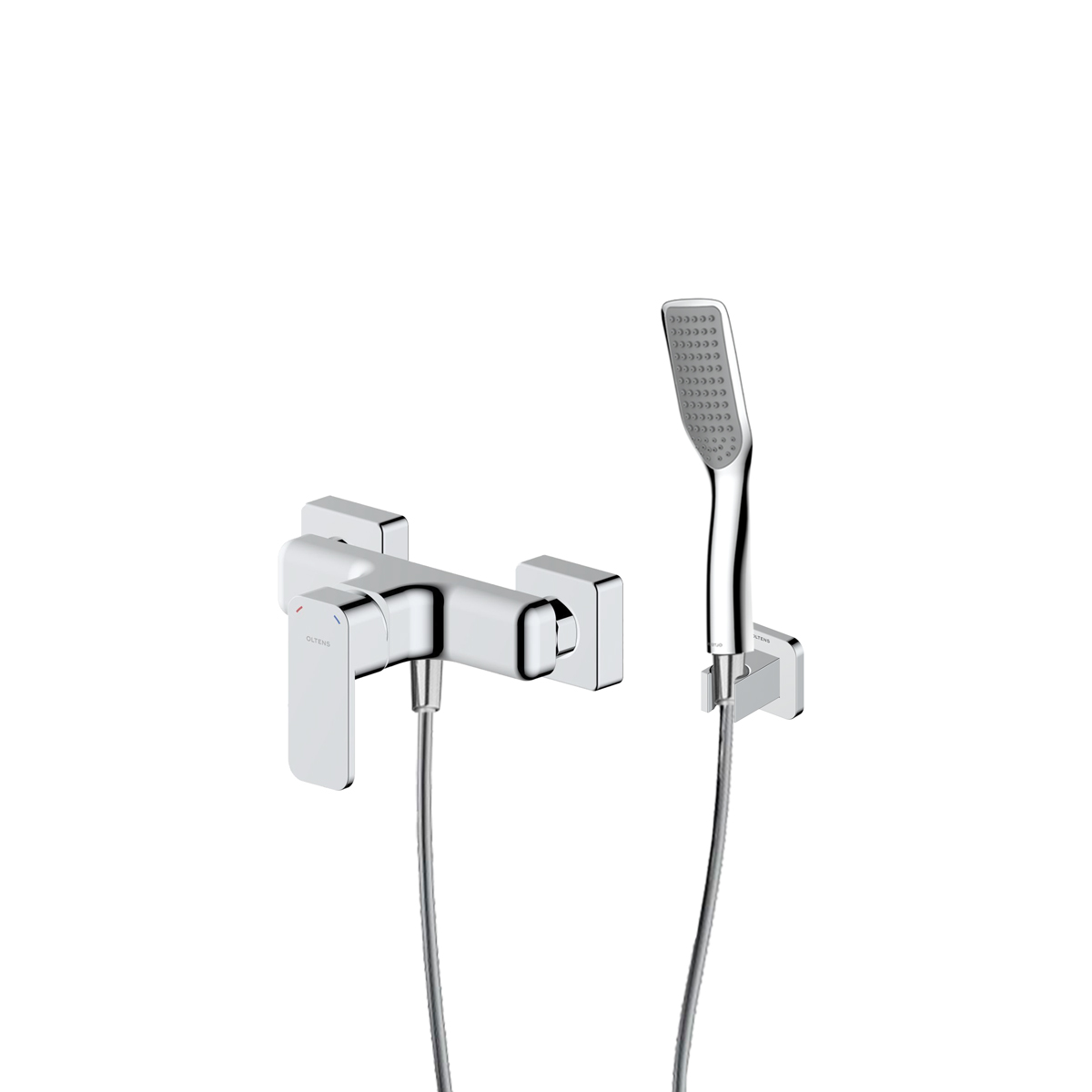 Set baterie de duș Oltens Hadsel 33006100, suport de duș Oltens Hald 37403100, 37200100, 37111100