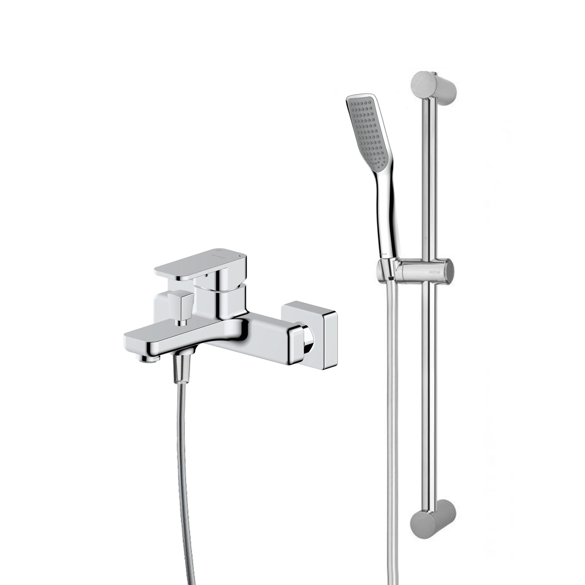 Set baterie cadă-duș Oltens Hadsel 34006100, bară de duș Oltens Alling 37300100, 37200100, 37111100