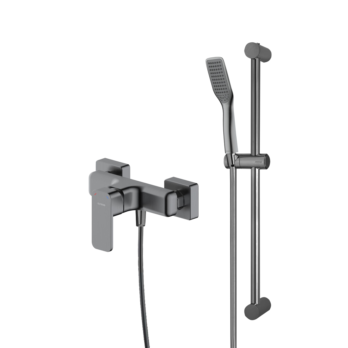 Set baterie de duș Oltens Hadsel 33006400, bară de duș Oltens Alling 37301400, 37200400, 37111400