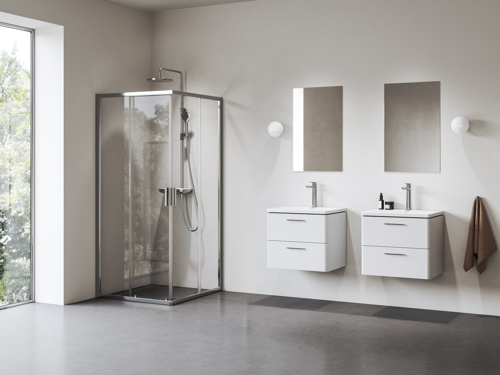 Ravak Blix II cabină de duș 80x80 cm pătrat aluminiu luciu/sticlă transparentă 1LM40C00Z1