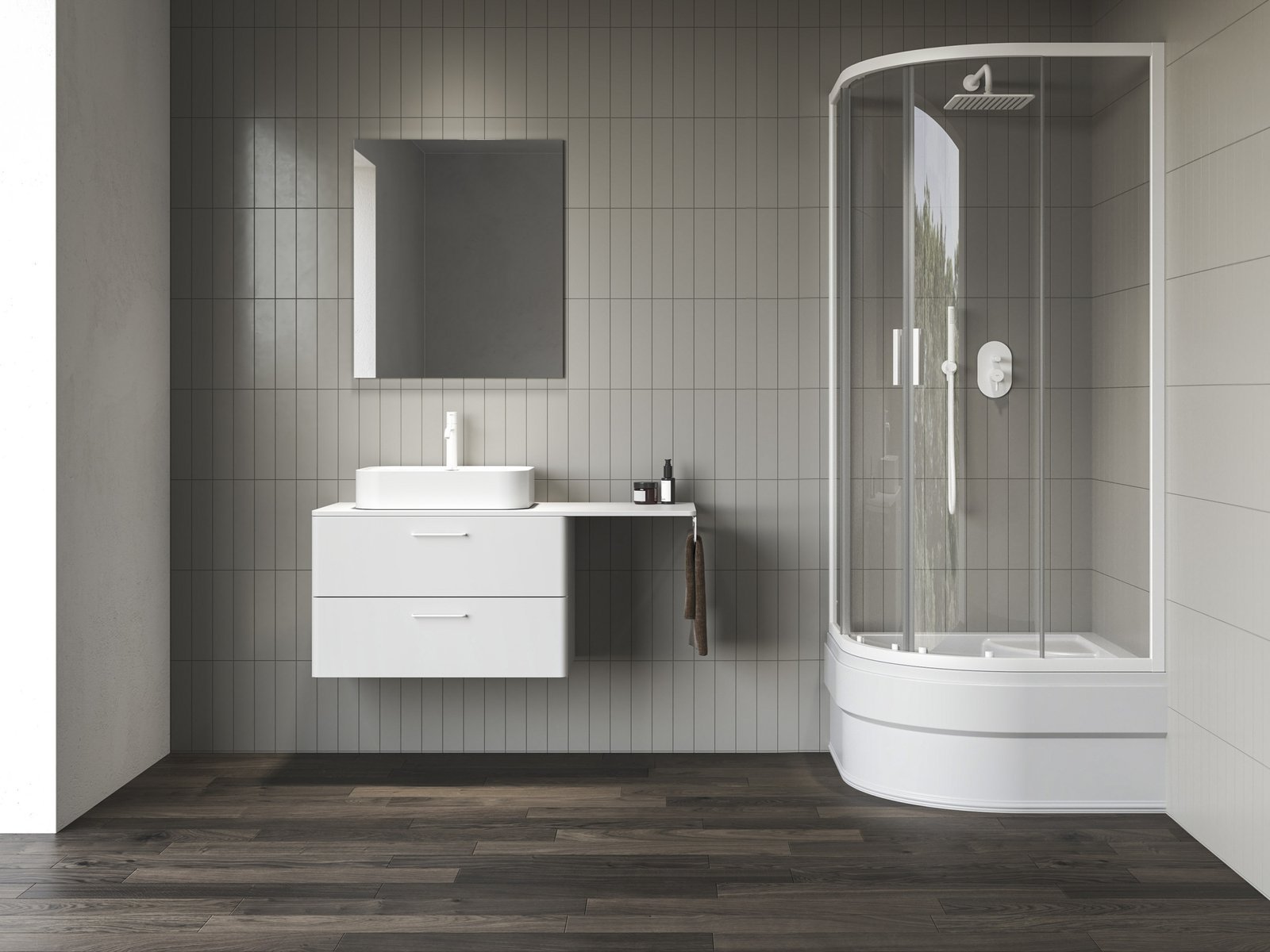 Ravak Blix II cabină de duș 90x90 cm semicircular alb mat/sticlă transparentă 3BM70E40Z1