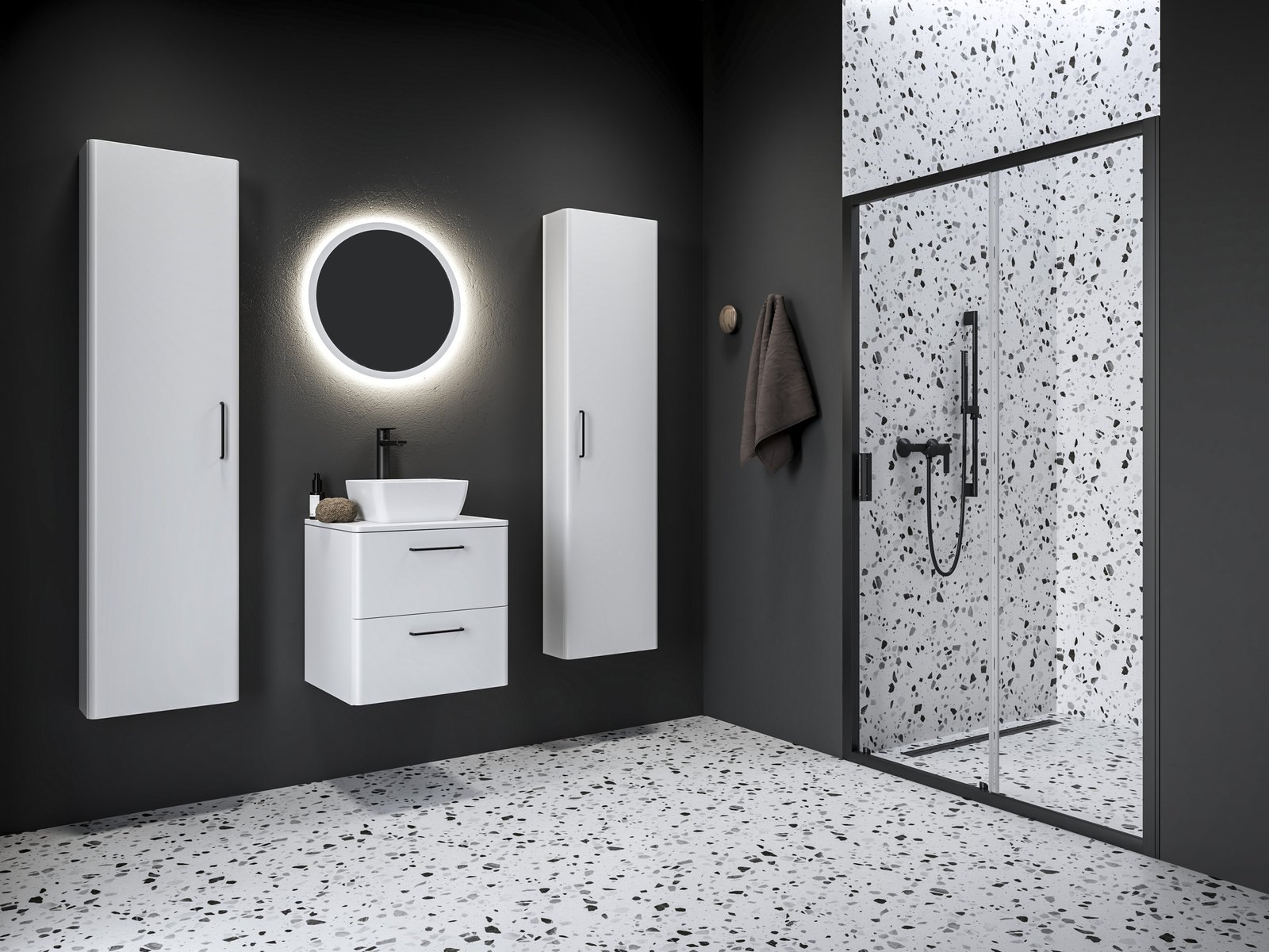 Ravak Blix II uși de duș 100 cm culisantă negru mat/sticlă transparentă 0PMA0300Z1