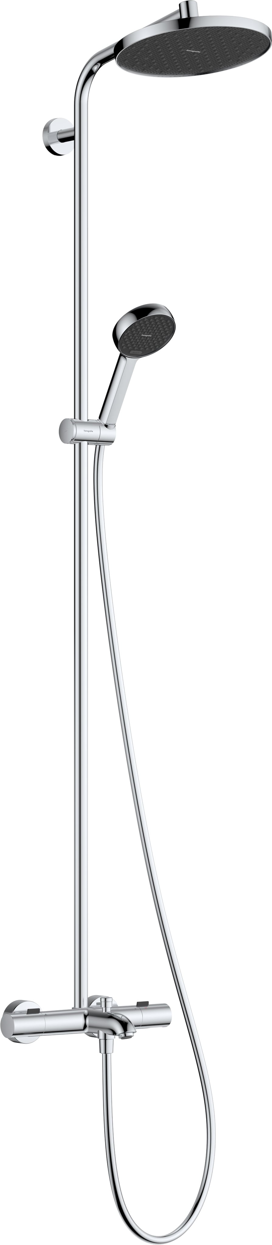 Hansgrohe Activera S set cadă și duș perete cu termostat cu duș de ploaie crom 28871000