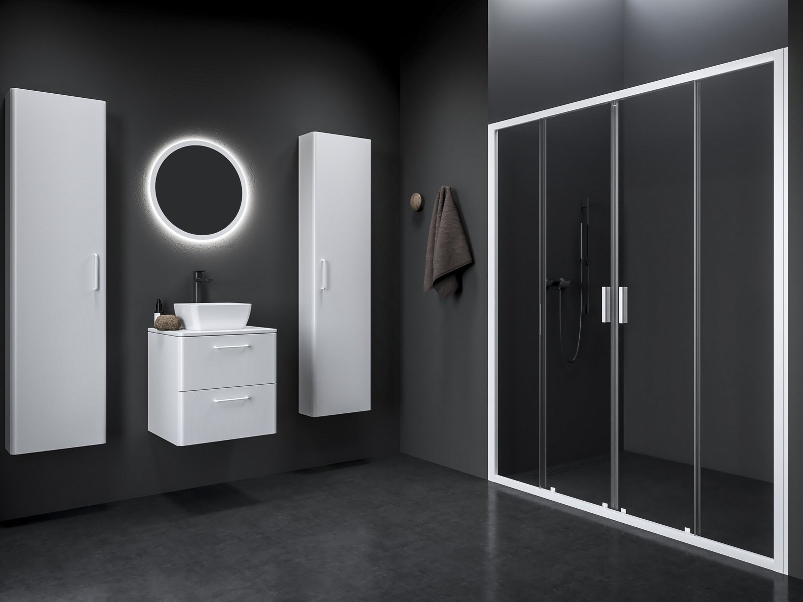 Ravak Blix II uși de duș 140 cm culisantă alb mat/sticlă transparentă 0YMM0E00Z1