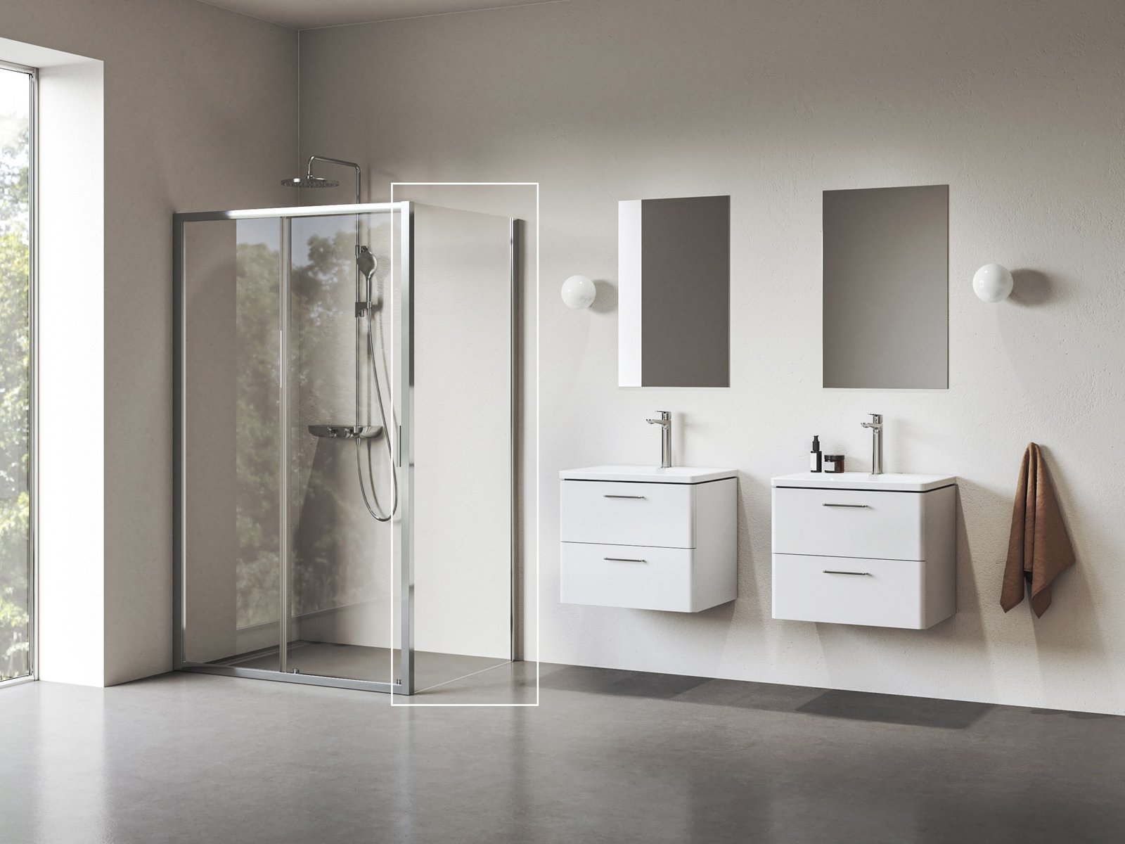 Ravak Blix II perete de duș 80 cm aluminiu luciu/sticla transparentă 9BM40C00Z1