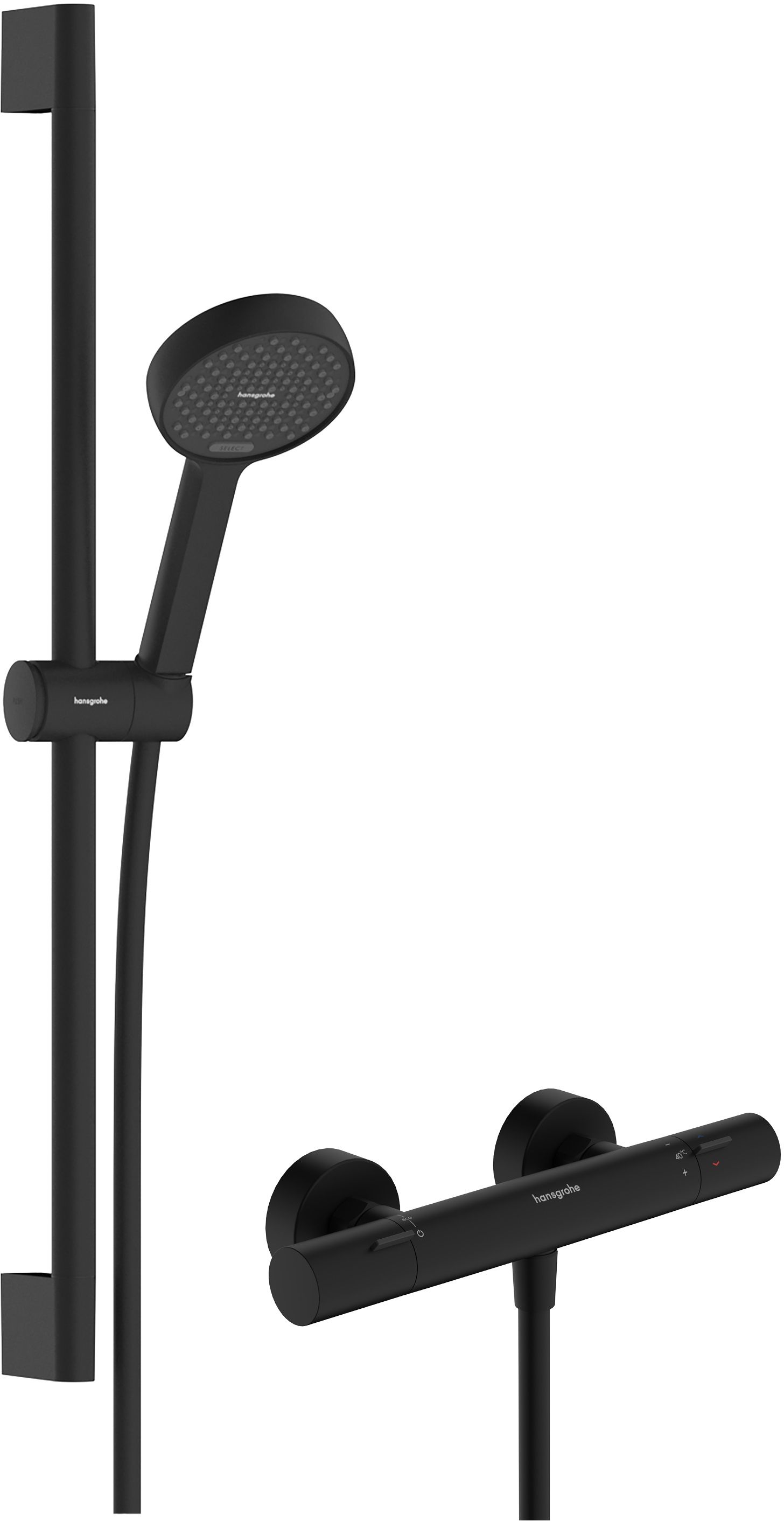 Hansgrohe Activera Select S set de duș perete cu termostat negru 28876670