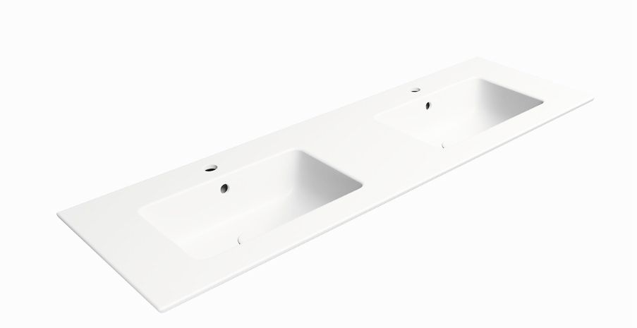 GSI Pura lavoar 142x46 cm dreptunghiular încastrat-dublă alb 8889109