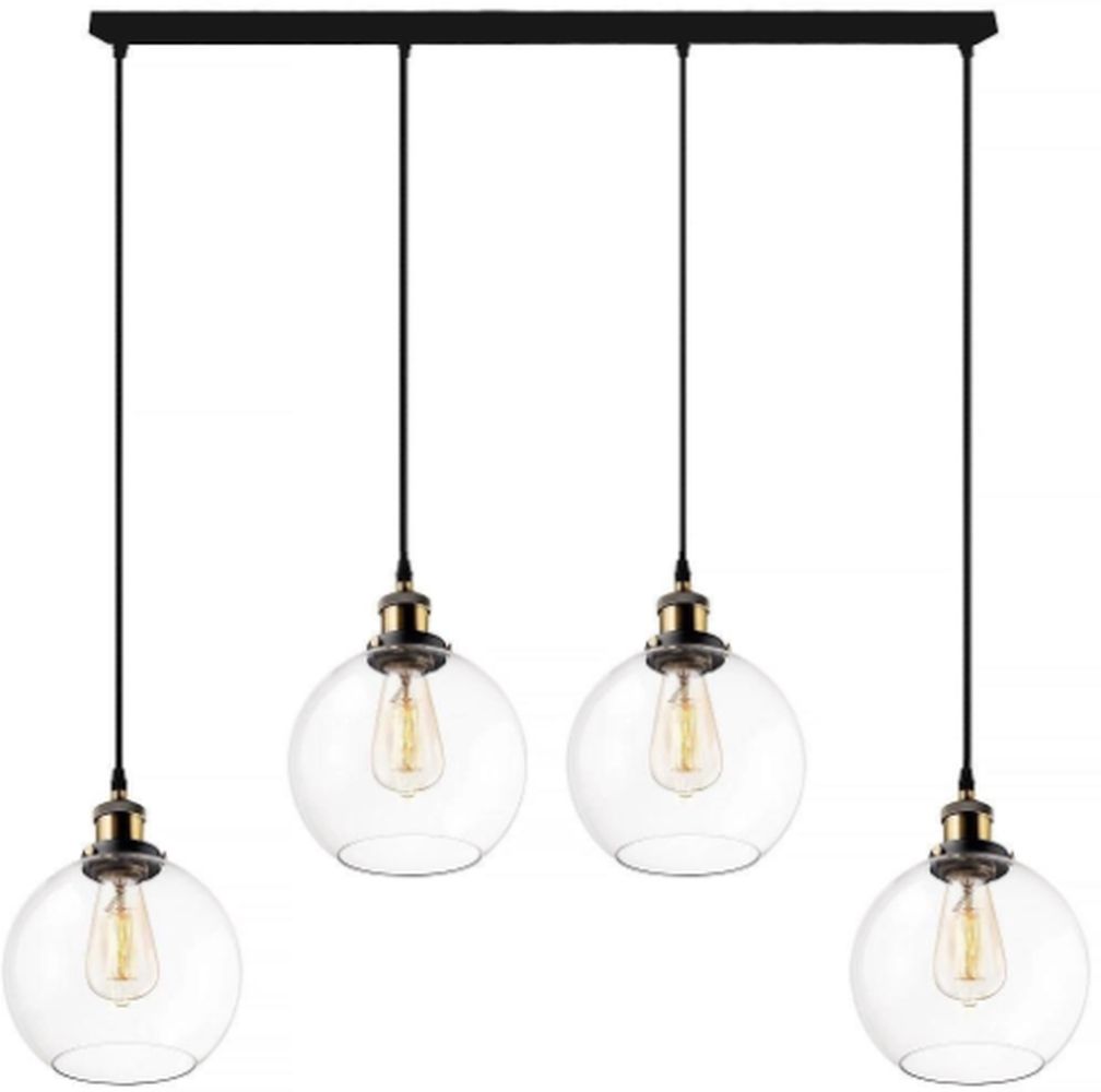 Altavola Design New York Loft lampă suspendată 4x40 W alamă-transparent LA035/CL4