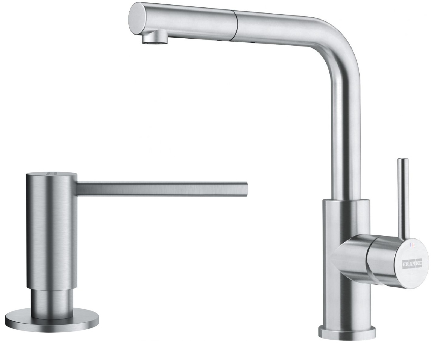 Set baterie bucătărie Franke Smart Glenda 115.0706.986, dozator de lichid Franke Atlas 112.0717.084