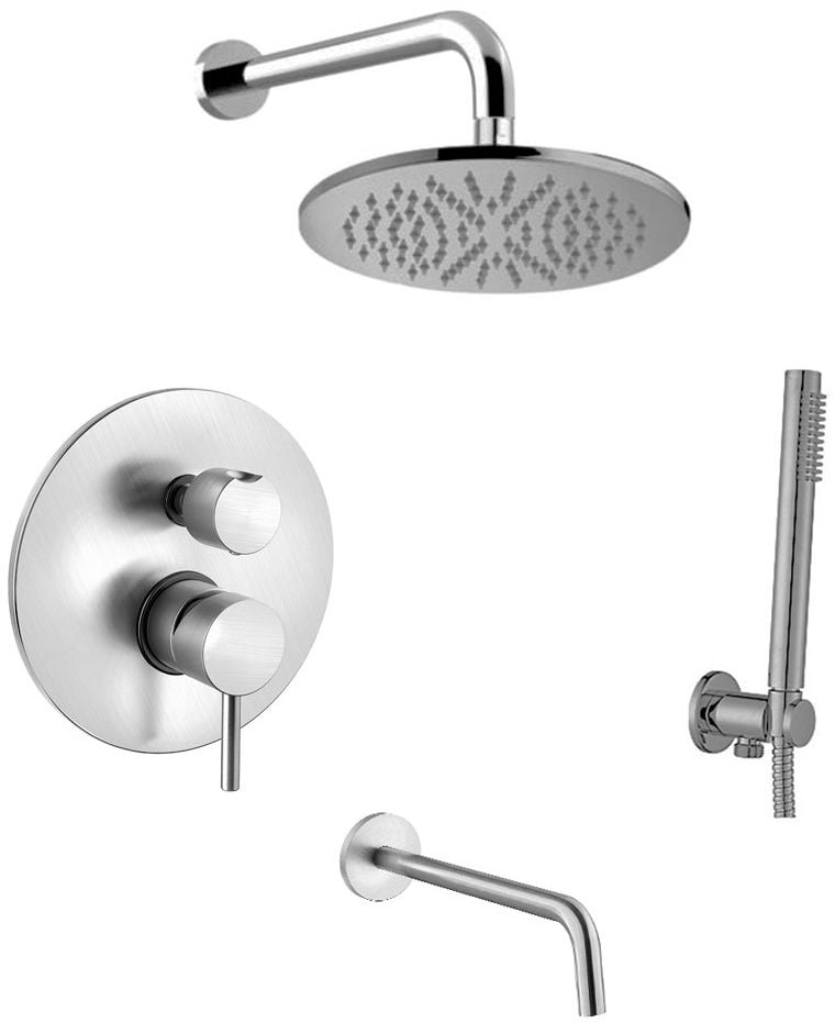 Paffoni Light set cadă și duș ascuns || LIG019ZSCW3A.ST