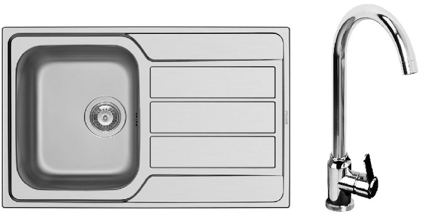 Pyramis Athena chiuveta din otel oțel/crom 100 178 701L