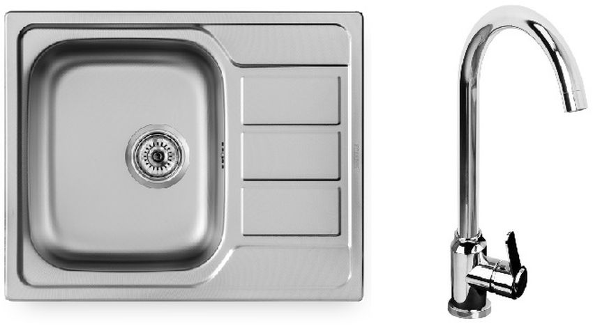 Pyramis Athena chiuveta din otel oțel/crom 100 187 701L