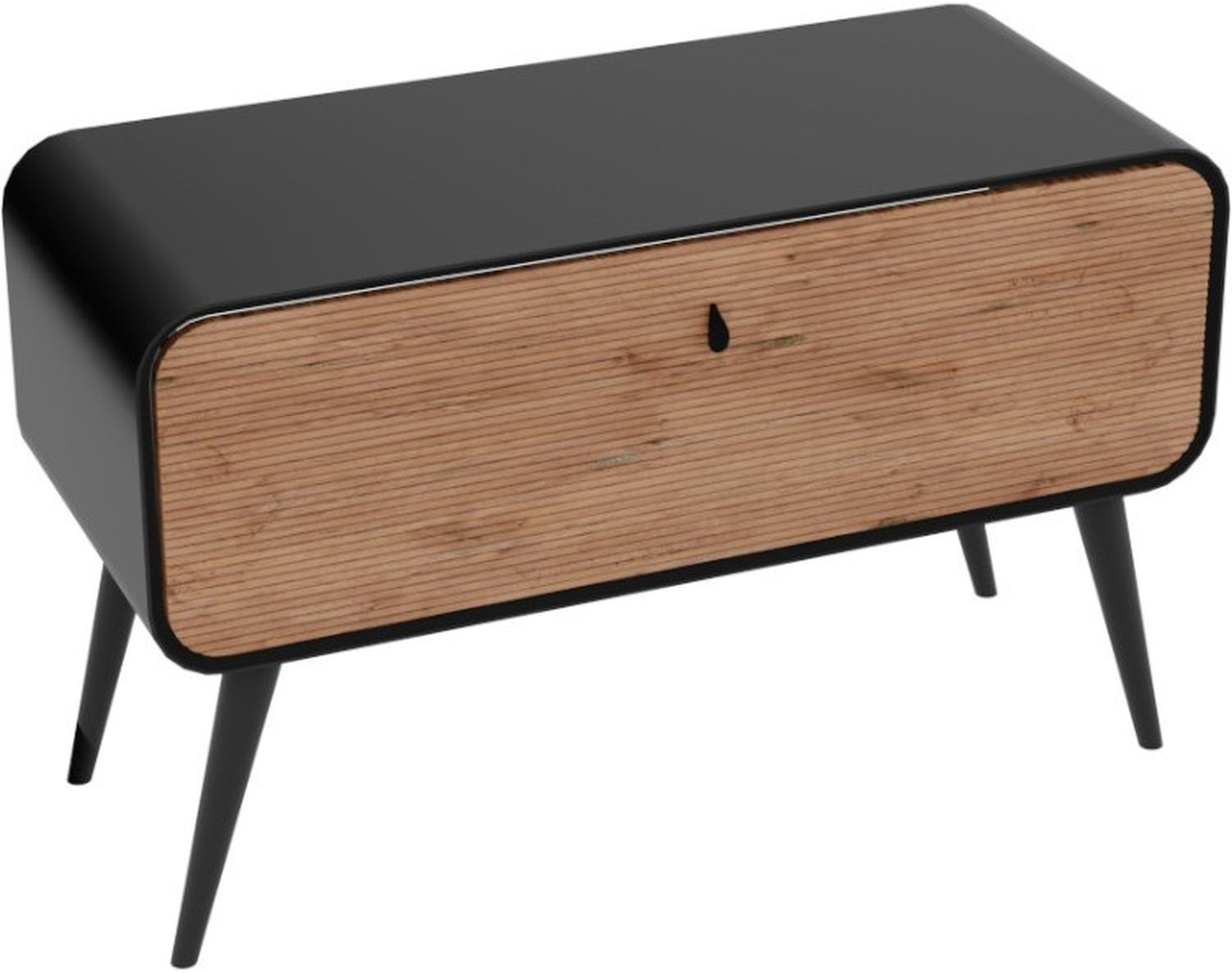 LaVita Augusta dulap 120x46x90 cm sub chiuveta pe picioare negru-lemn 5900378345404