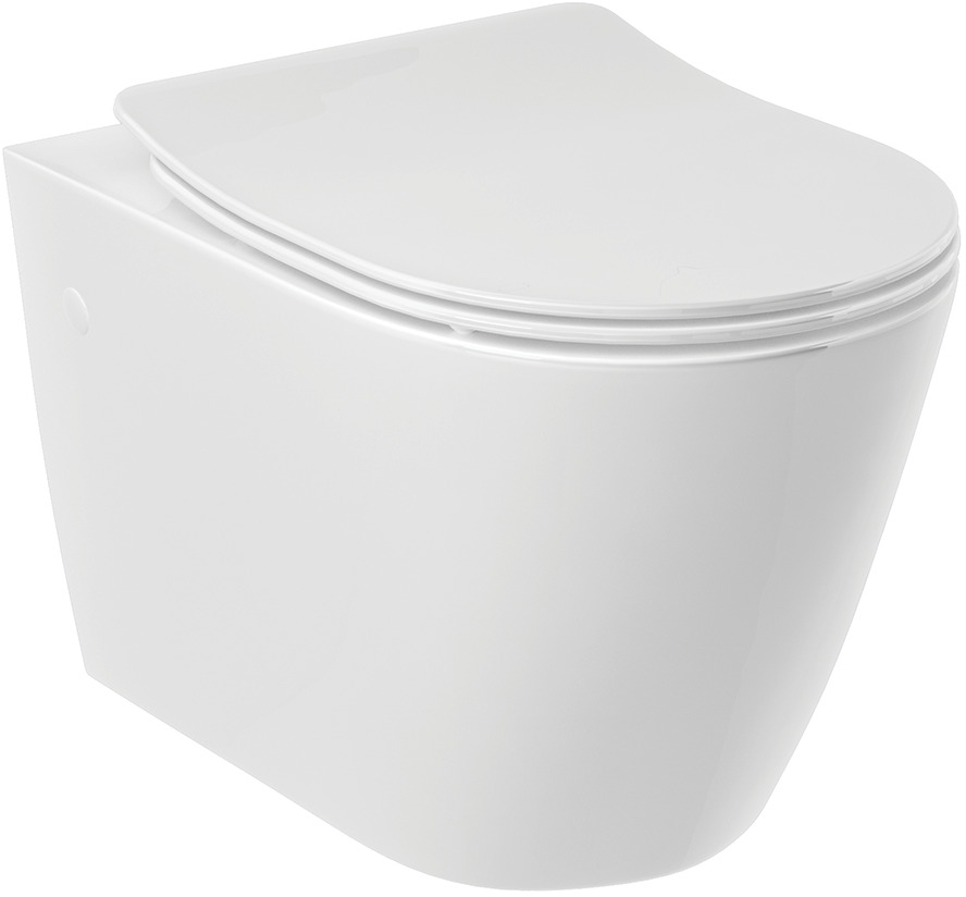Kludi Resa R vas wc agăţat fără margine cu spălare turbionară alb lucios 23WCW0243