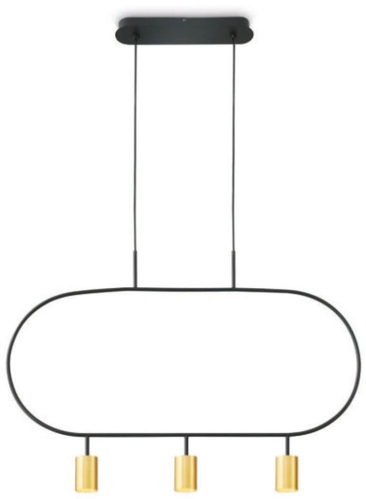 Altavola Design Luna lampă suspendată 3x3 W negru-auriu LPL338-GD