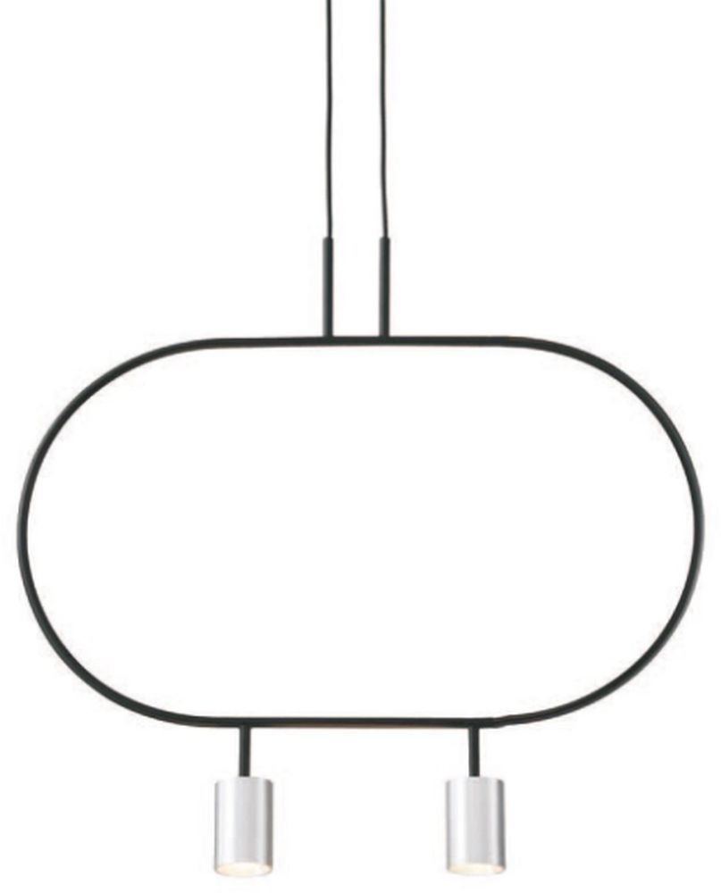 Altavola Design Luna lampă suspendată 2x3 W negru-argint LPL337-SL