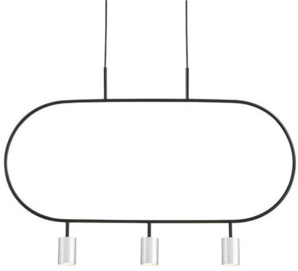 Altavola Design Luna lampă suspendată 3x3 W negru-argint LPL338-SL