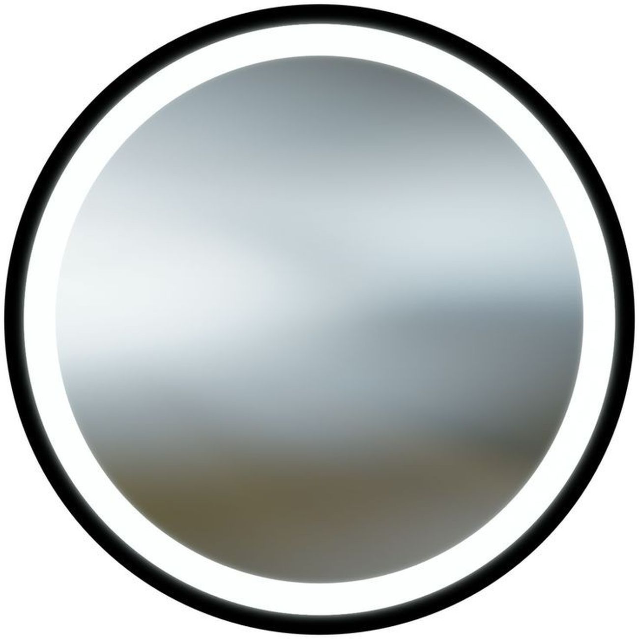 LaVita Dafne oglindă 80x80 cm rotund cu iluminare negru 5908211499635