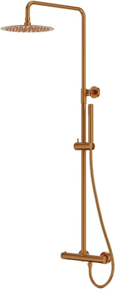 LaVita Orion set de duș perete cu termostat cu duș de ploaie cupru 5900378357315