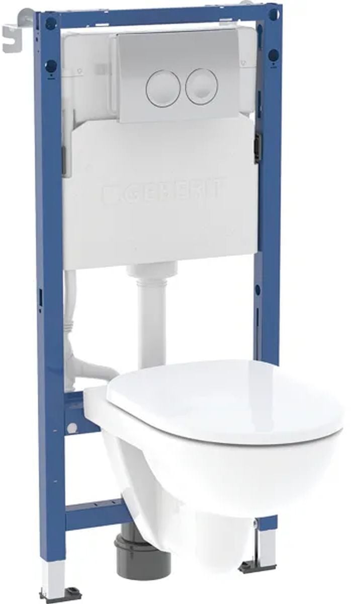 Geberit Duofix Basic set cadru și vas wc, capac+ buton de spălare 118.339.21.3