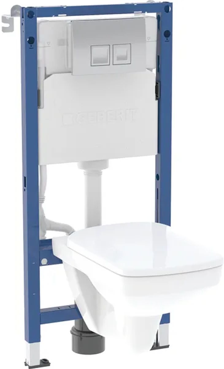 Geberit Duofix Basic set cadru și vas wc, capac+ buton de spălare 118.340.21.3