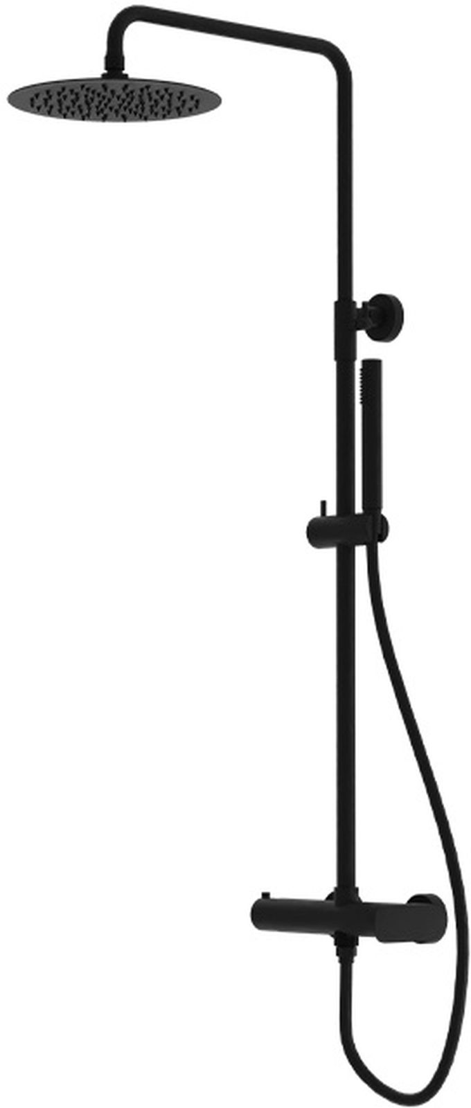 LaVita Spark set de duș perete cu duș de ploaie negru 5900378342298