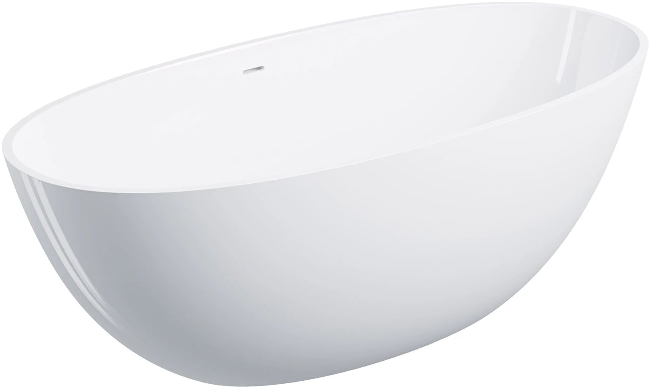 Omnires Shell M+ cadă freestanding 160x75 cm ovală alb SHELLWWZPBP