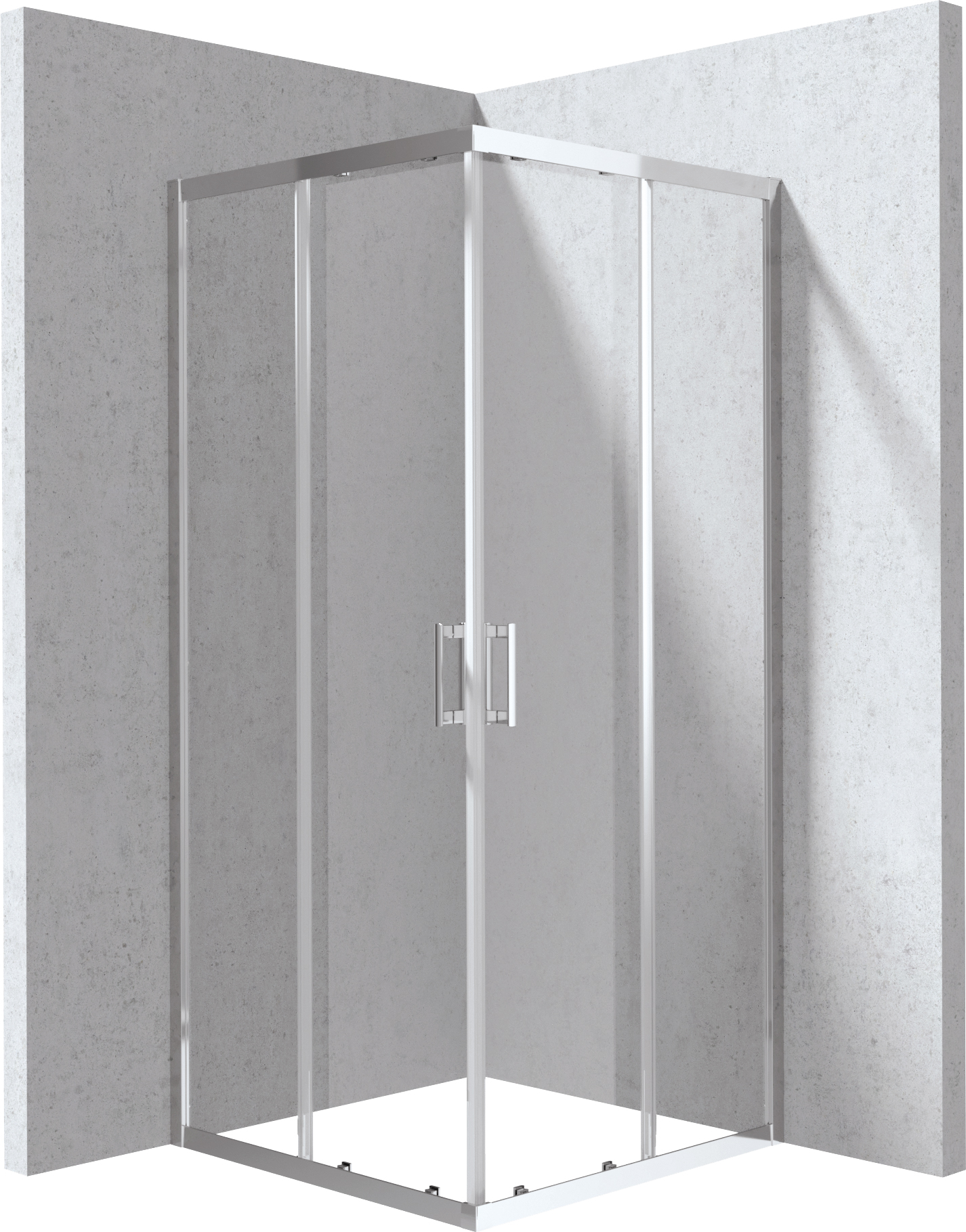 Deante Funkia Evo cabină de duș 80x80 cm pătrat crom luciu/sticlă transparentă KYC_0088P