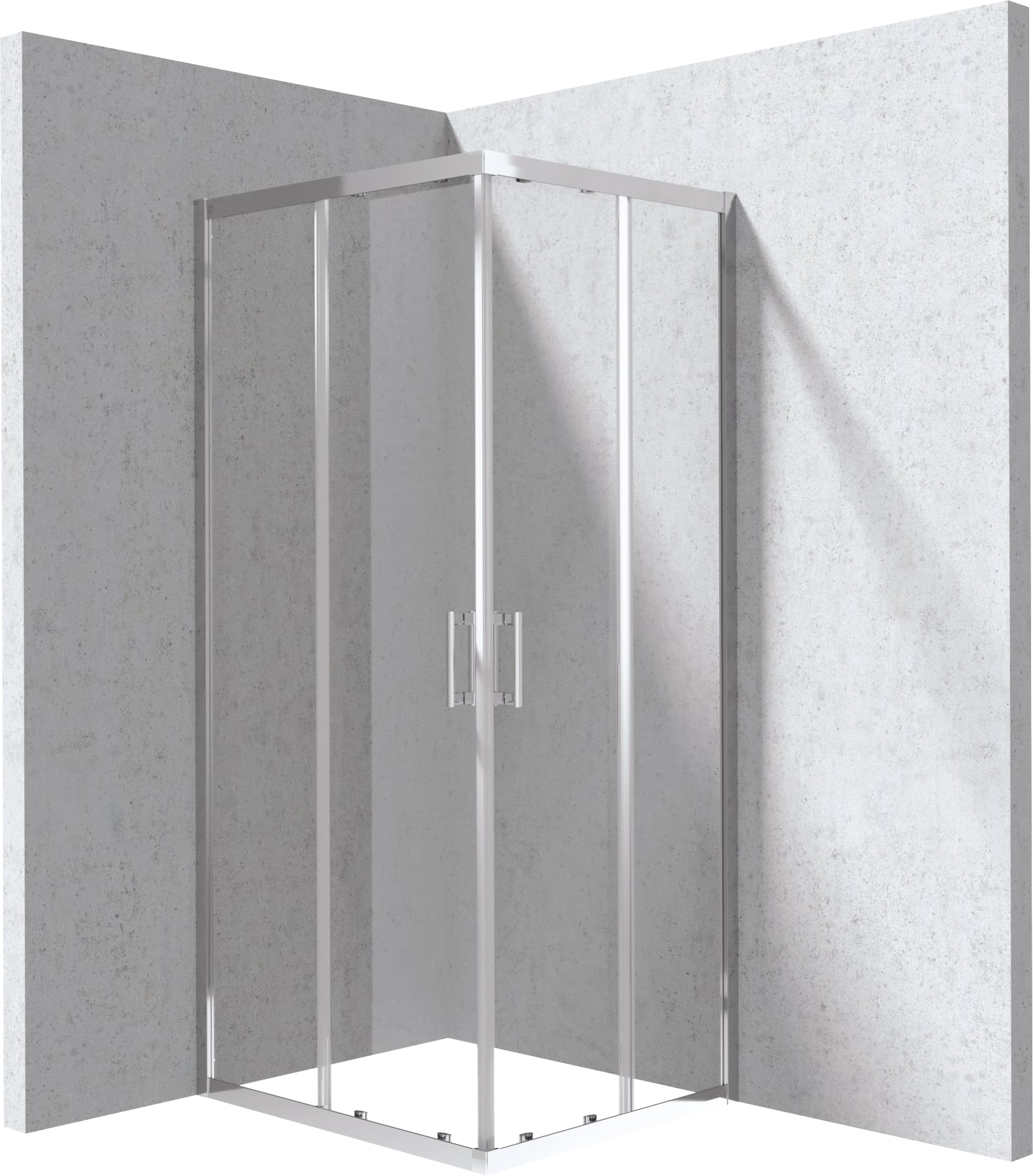 Deante Funkia Evo cabină de duș 90x80 cm dreptunghiular crom luciu/sticlă transparentă KYC_0089P