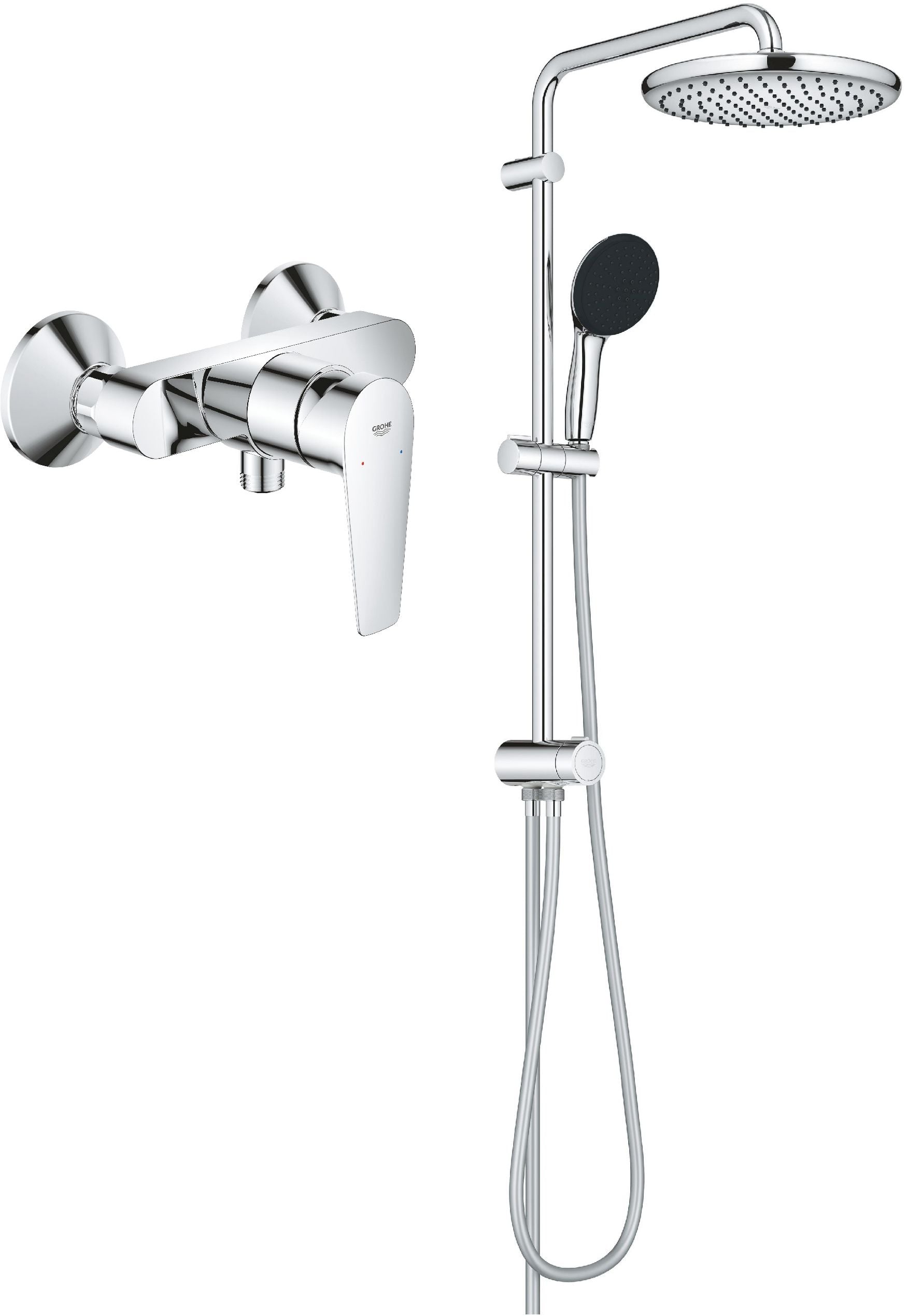 Set set de duș Grohe Vitalio Start System 26680001, baterie de duș Grohe Start Edge 24197001